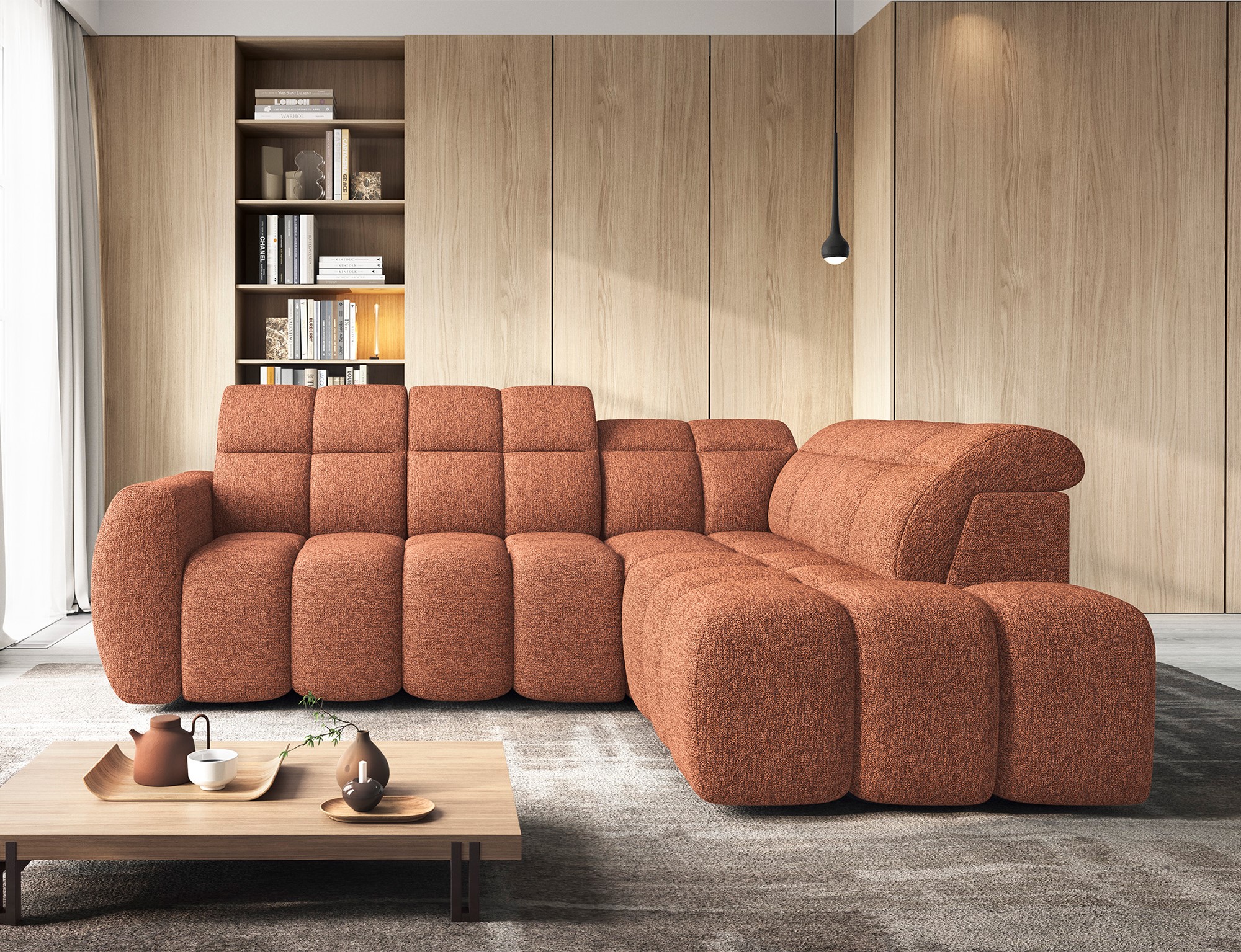 Sedací souprava Falconn Provedení: Pravá varianta, látka: Coralline 30