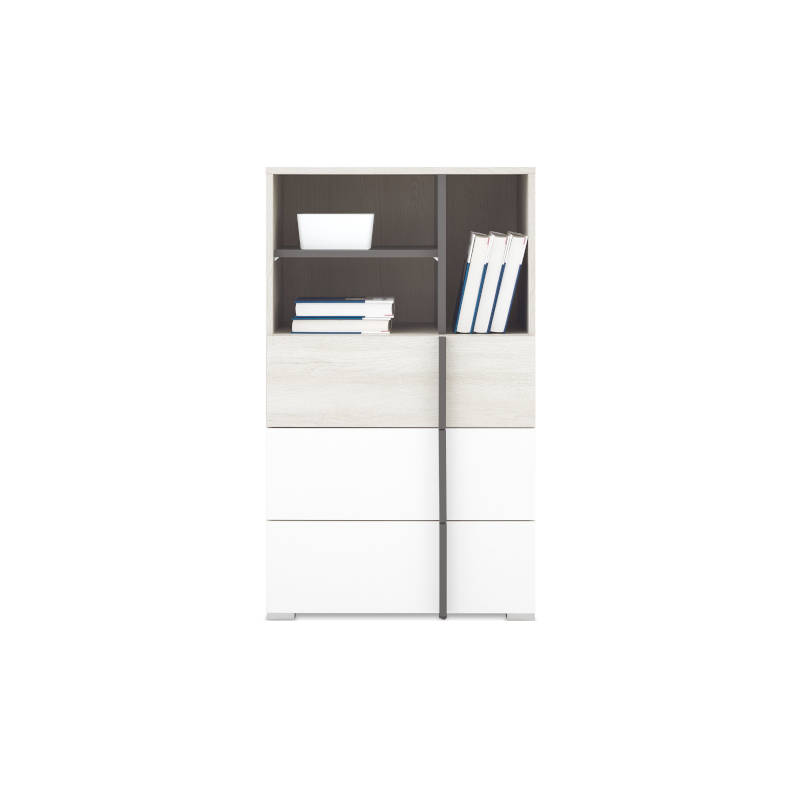 Komoda Remo RM7 Barva korpusu + barva dveří: Dub Wilton/ Bílá/ Antracit