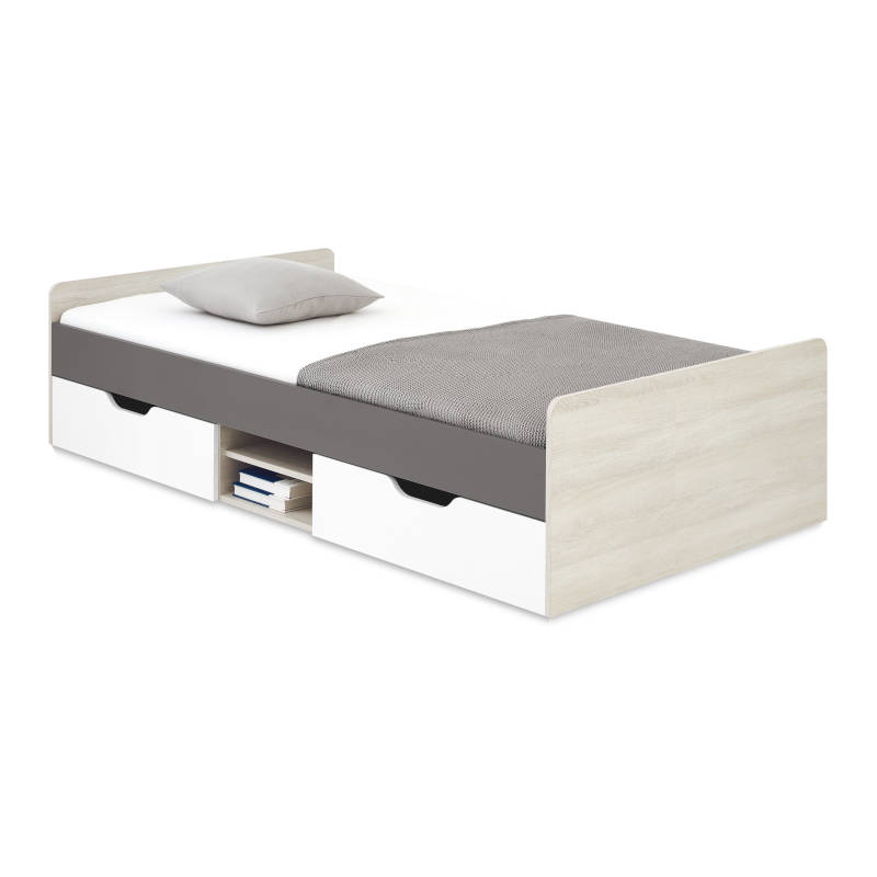 Postel Remo RM16 Barva korpusu + barva dveří: Dub Wilton/ Bílá/ Antracit