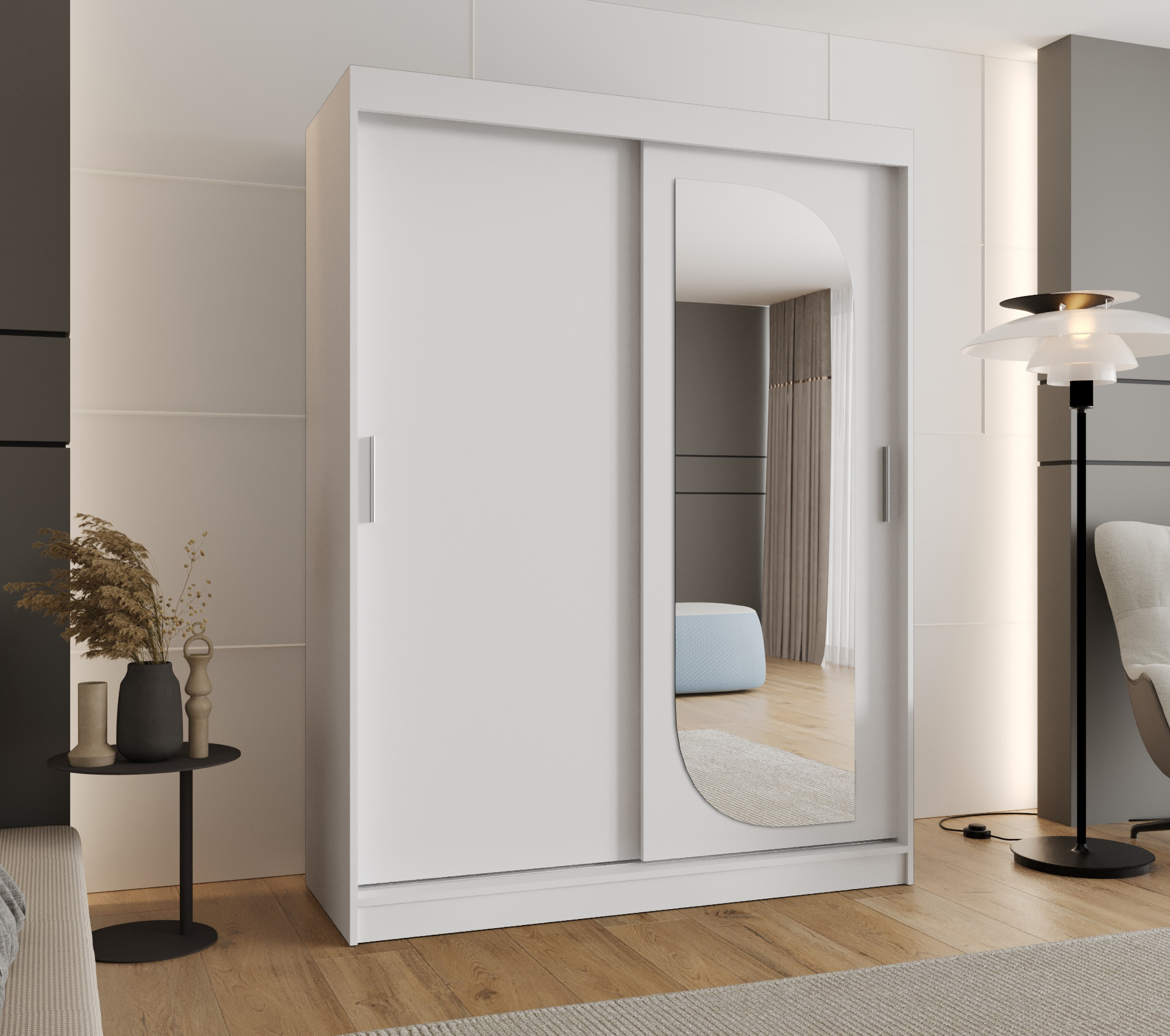 Šatní skříň Abi Lucy Rozměry: 150 cm, Barva korpusu + barva dveří: Bílá + Bílá