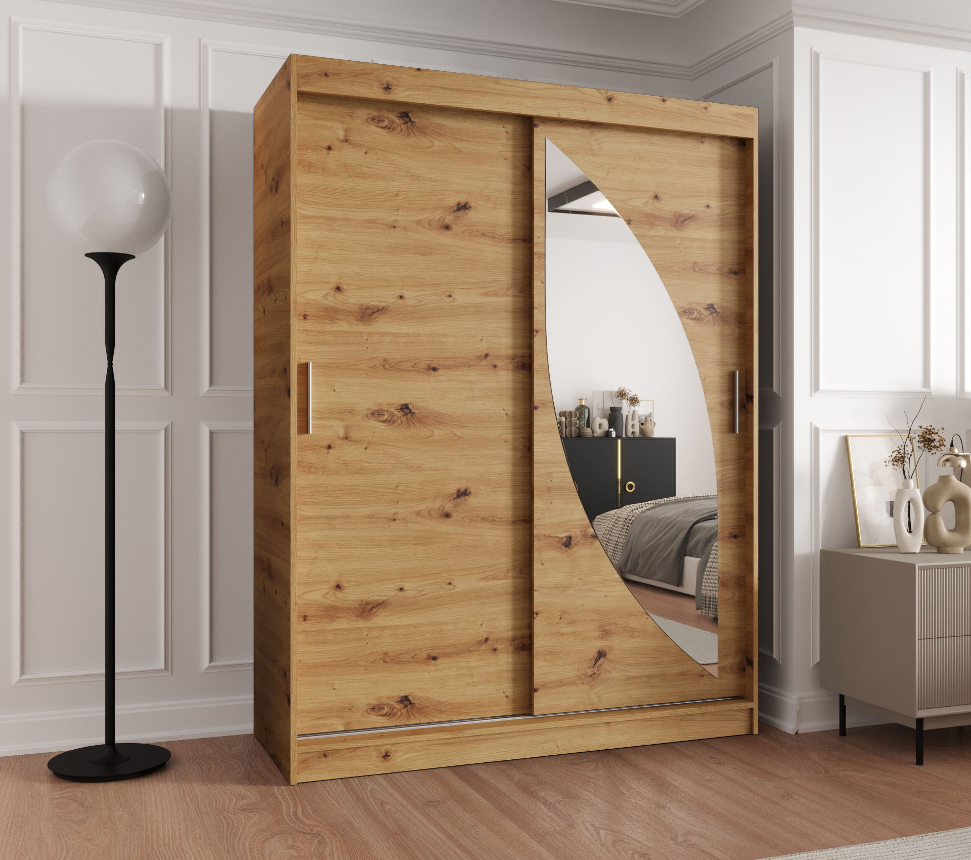 Šatní skříň Abi Milo Rozměry: 150 cm, Barva korpusu + barva