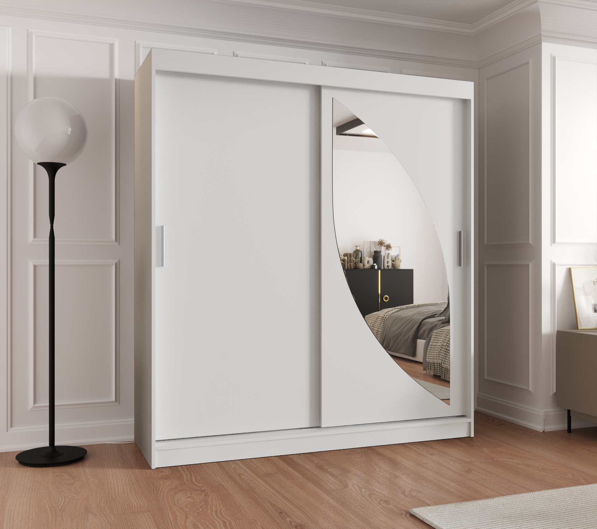 Šatní skříň Abi Milo Rozměry: 180 cm, Barva korpusu + barva dveří: Bílá + Bílá