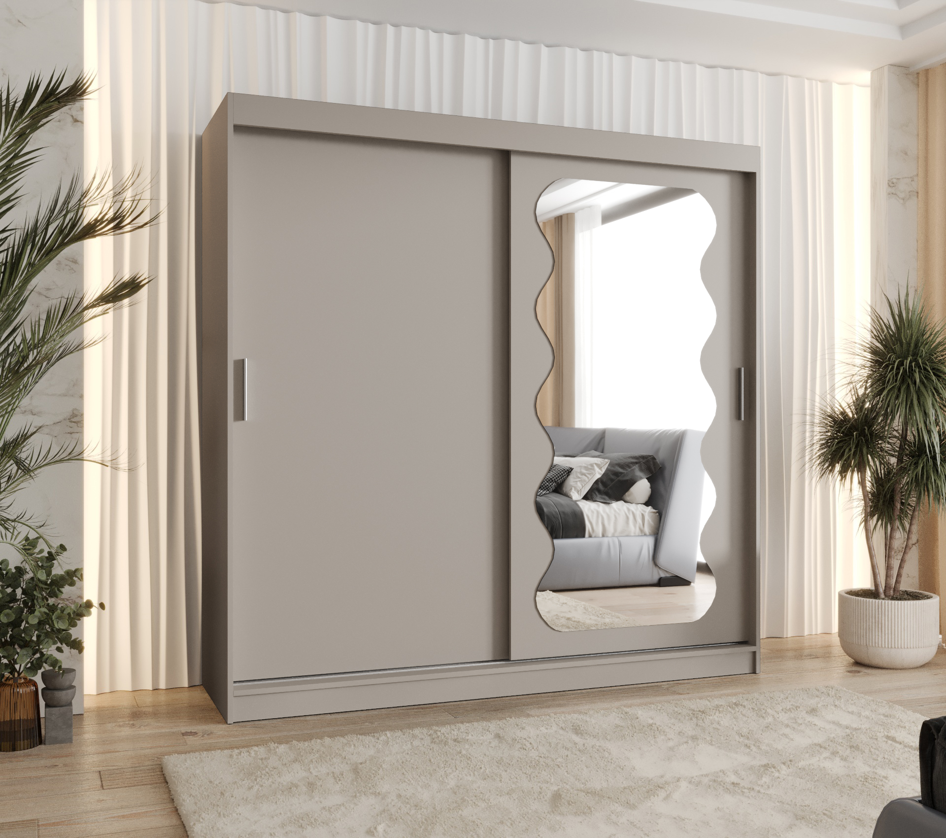 Šatní skříň Abi Spoti Rozměry: 200 cm, Barva korpusu + barva