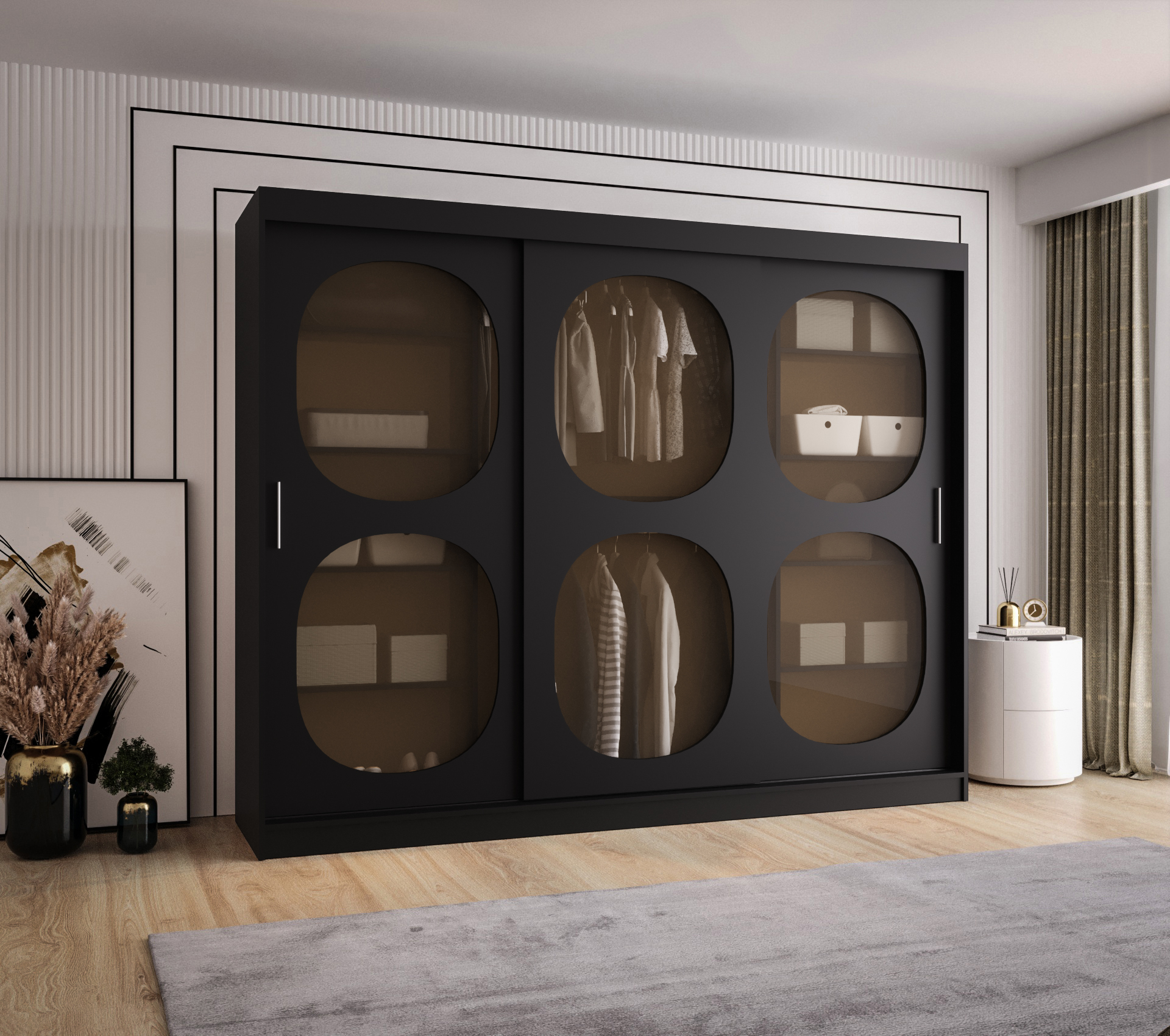 Šatní skříň Abi Bahrajn 2 Rozměry: 250 cm, Barva korpusu + b