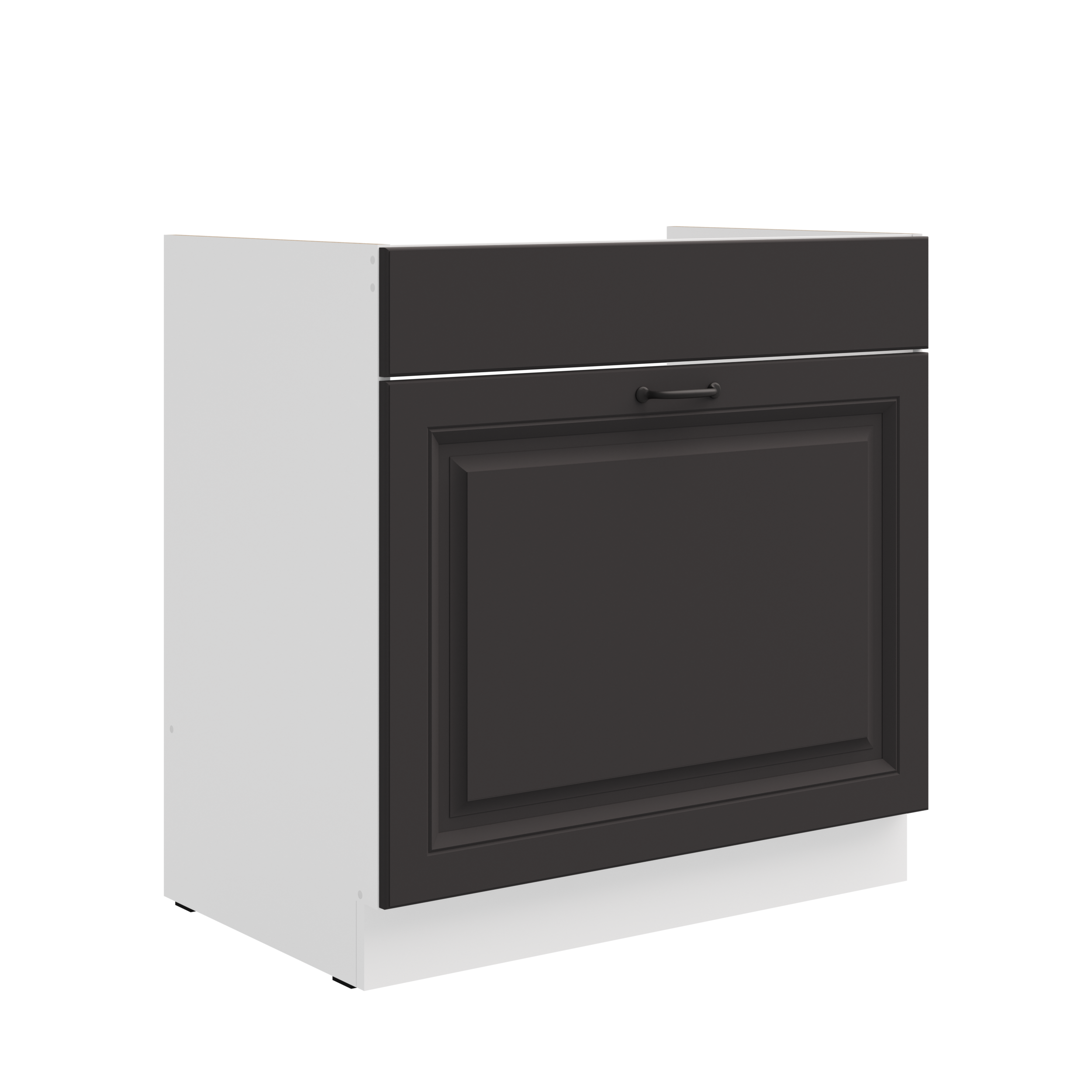 Spodní skříňka pod dřez Stilo 80 ZL 1S BB - Premium Box Barva korpusu: Bílá, Barva dvířek: Grafit