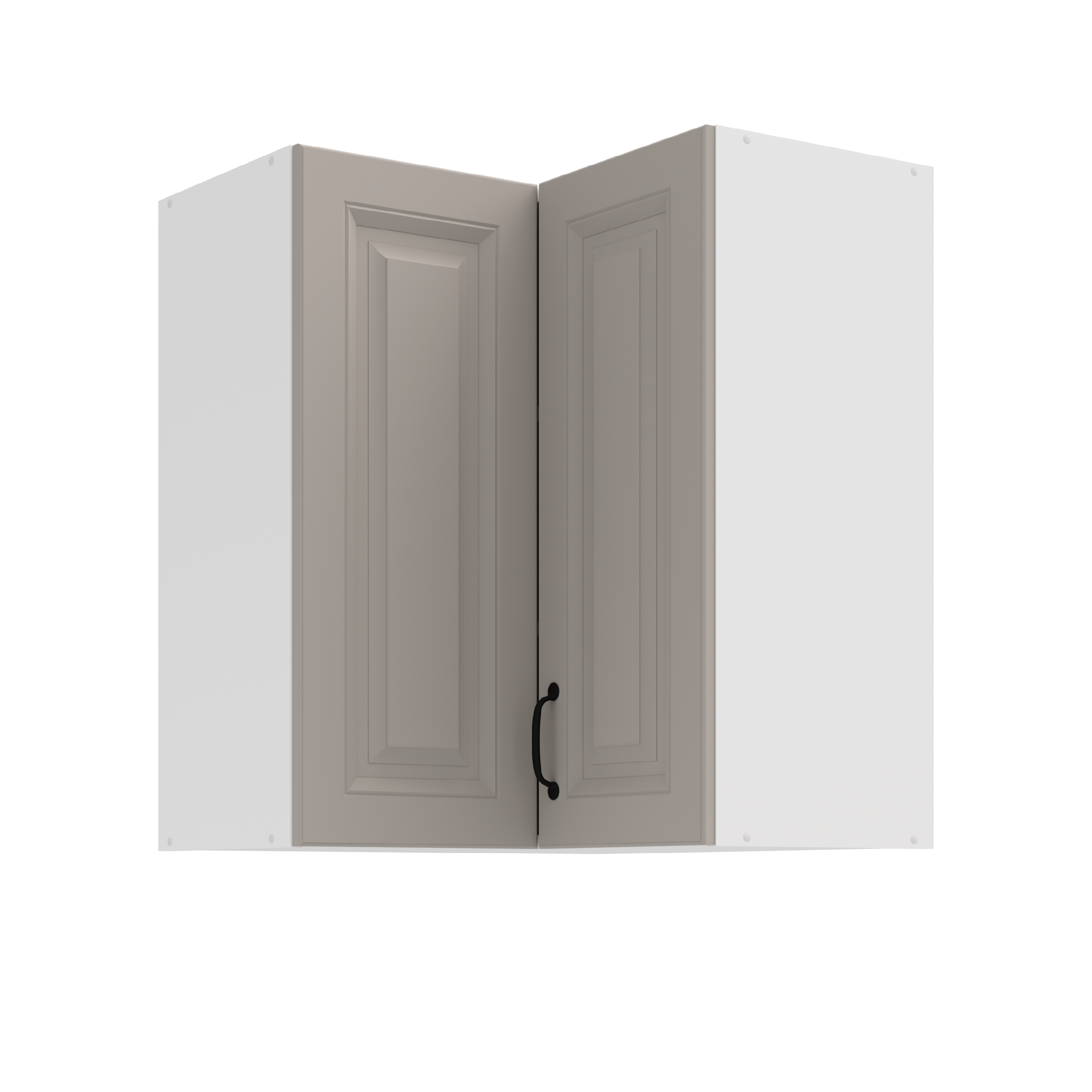Horní rohová skříňka Stilo 60x60 GN-72 2F (90°) Barva korpusu: Bílá, Barva dvířek: Clay Grey