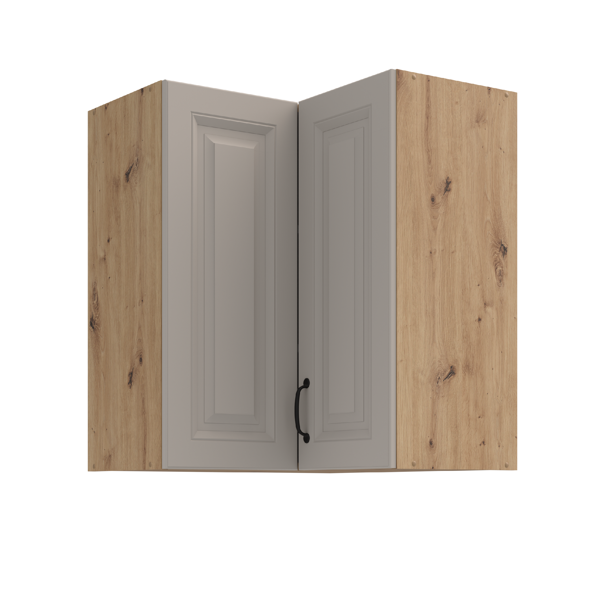 Horní rohová skříňka Stilo 60x60 GN-72 2F (90°) Barva korpusu: Dub artisan, Barva dvířek: Clay Grey