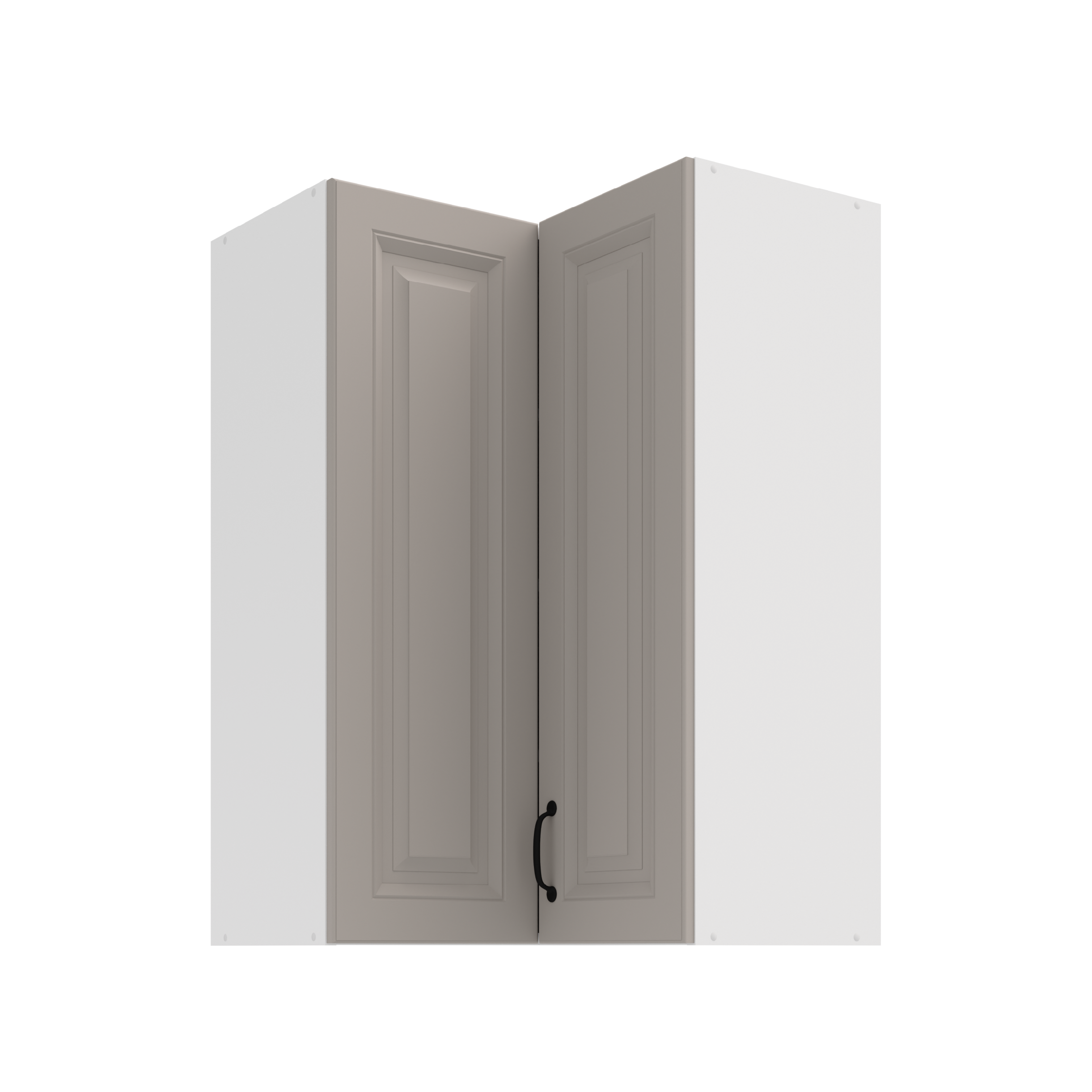 Horní rohová skříňka Stilo 60x60 GN-90 2F (90°) Barva korpusu: Bílá, Barva dvířek: Clay Grey