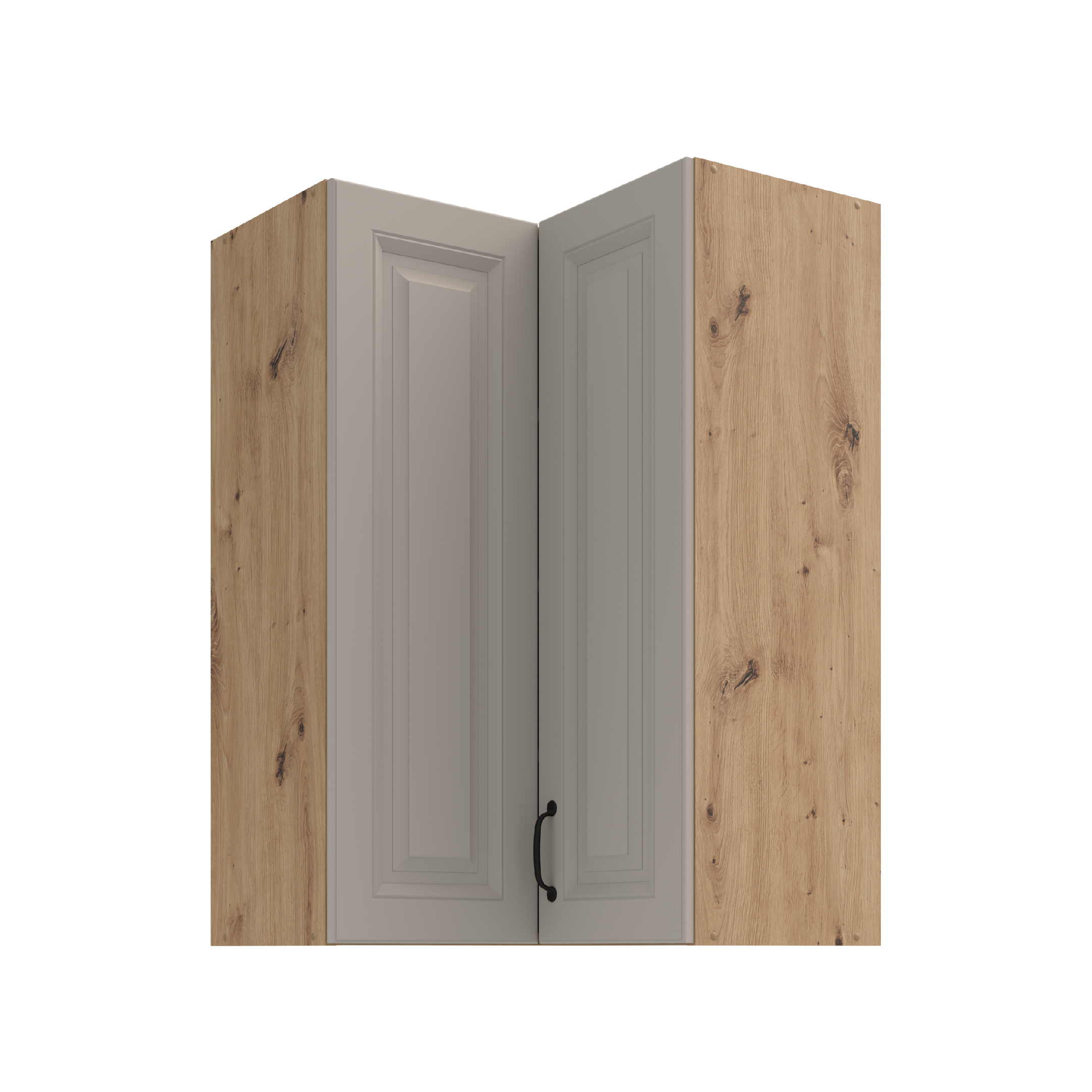 Horní rohová skříňka Stilo 60x60 GN-90 2F (90°) Barva korpusu: Dub artisan, Barva dvířek: Clay Grey