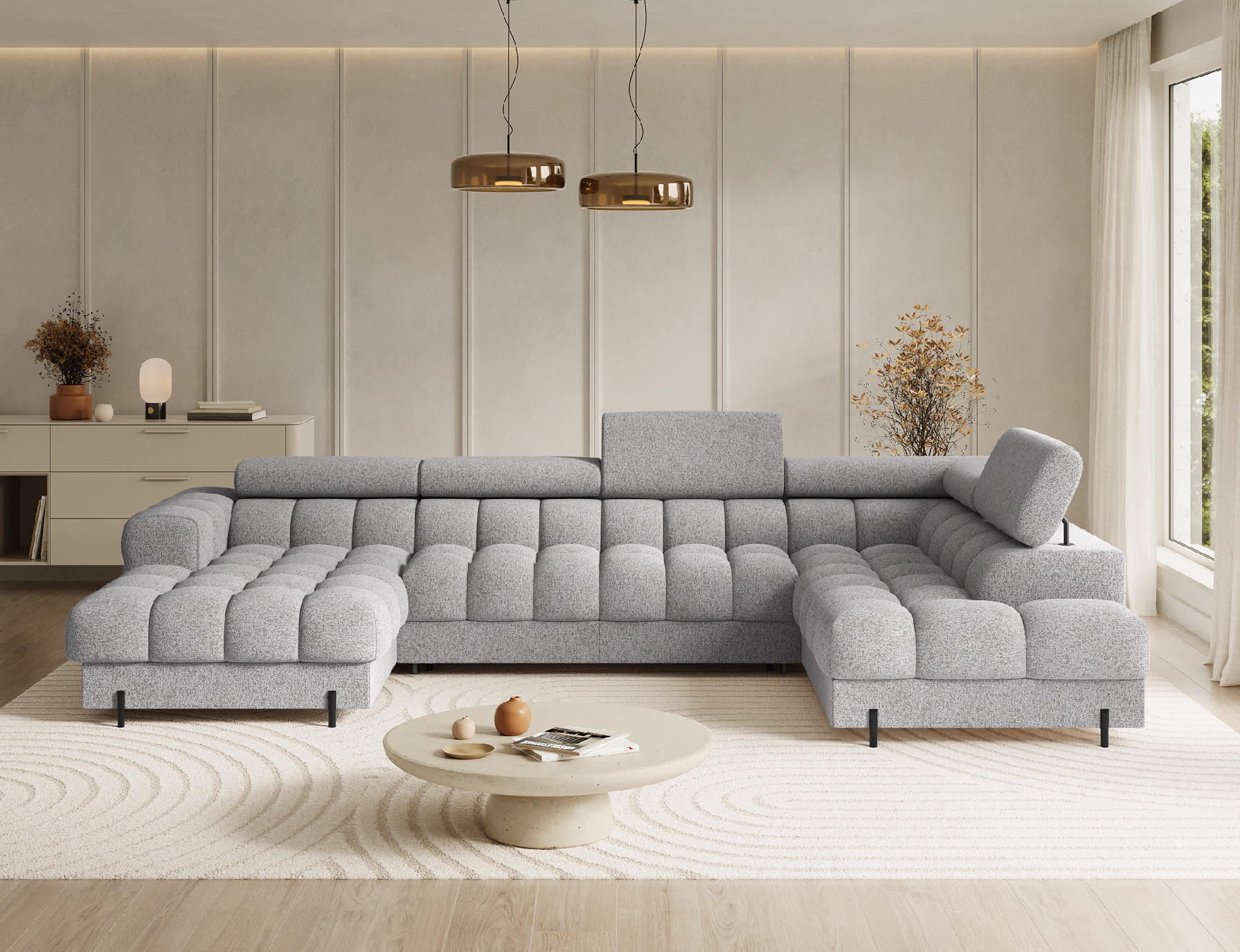 Sedací souprava Feraria Provedení: Levá U, látka: Pellerito 3