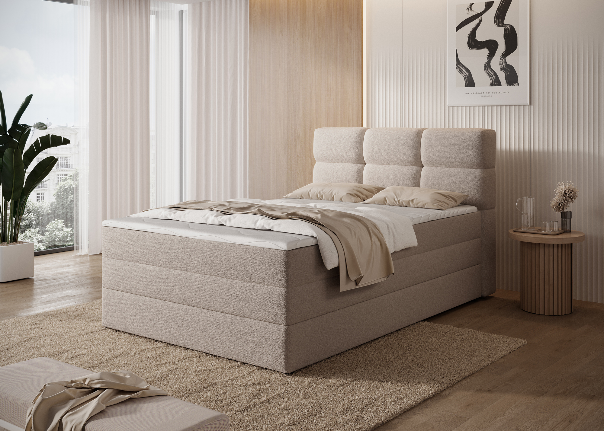 Boxspring Kasped Rozměr: 140 x 200 cm, látka: Paolli 18