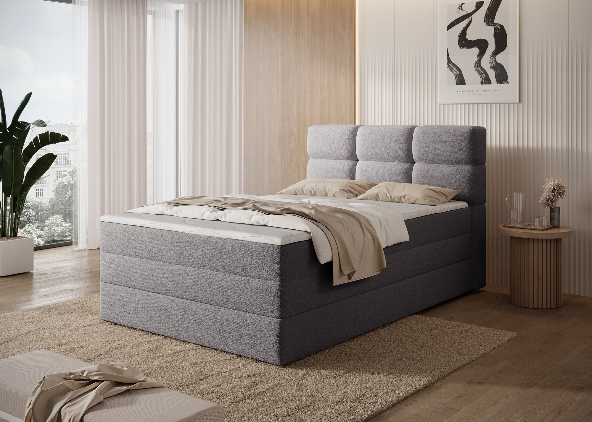 Boxspring Kasped Rozměr: 120 x 200 cm, látka: Paolli 4