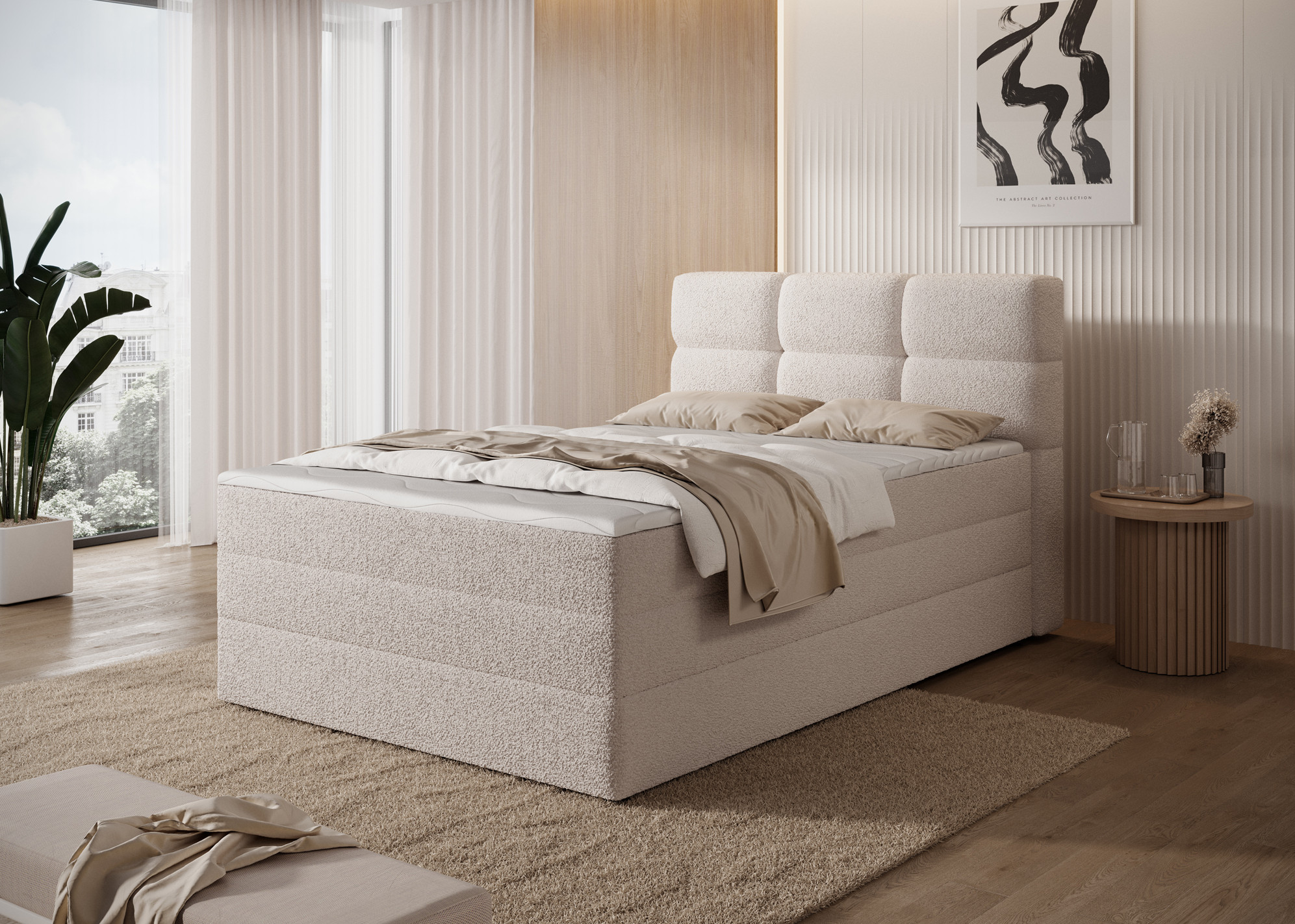 Boxspring Kasped Rozměr: 140 x 200 cm, látka: Royal 18