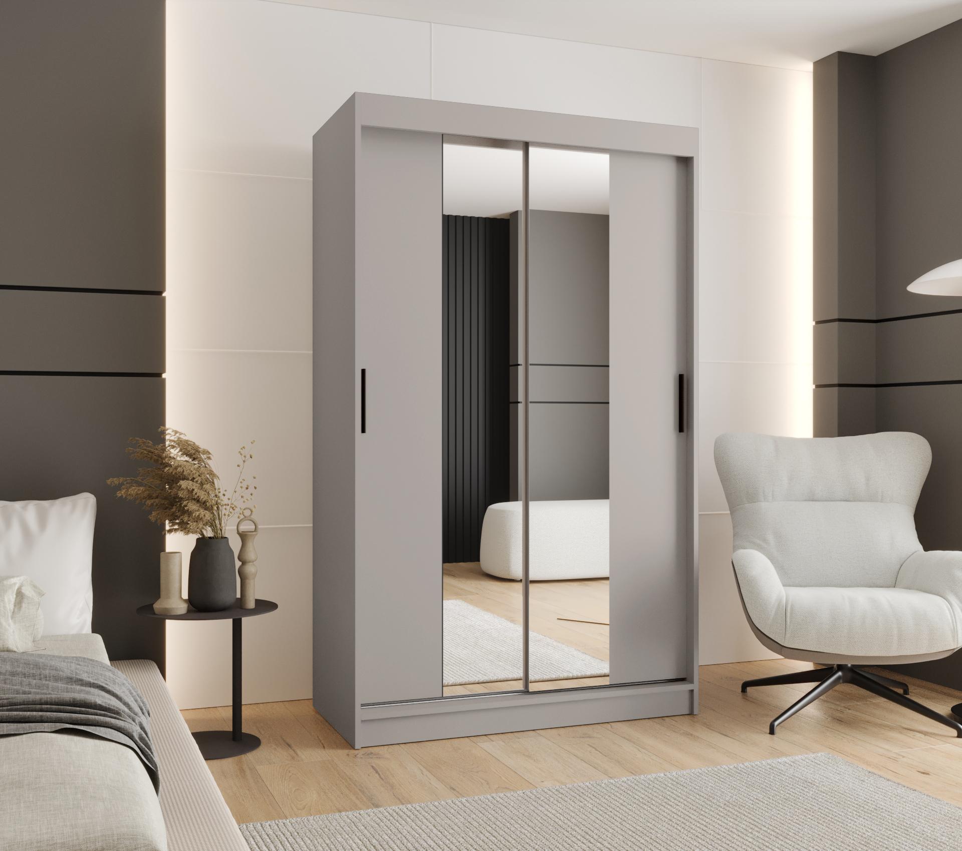 Šatní skříň Abi Rubino T1 Rozměry: 120 cm, Barva korpusu + barva dveří: Kašmír