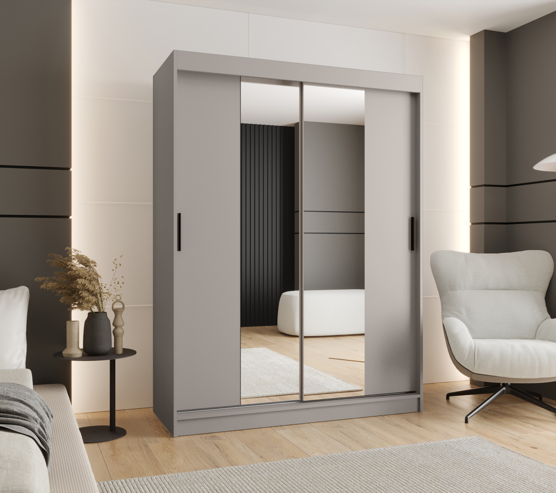 Šatní skříň Abi Rubino T1 Rozměry: 150 cm, Barva korpusu + barva dveří: Kašmír