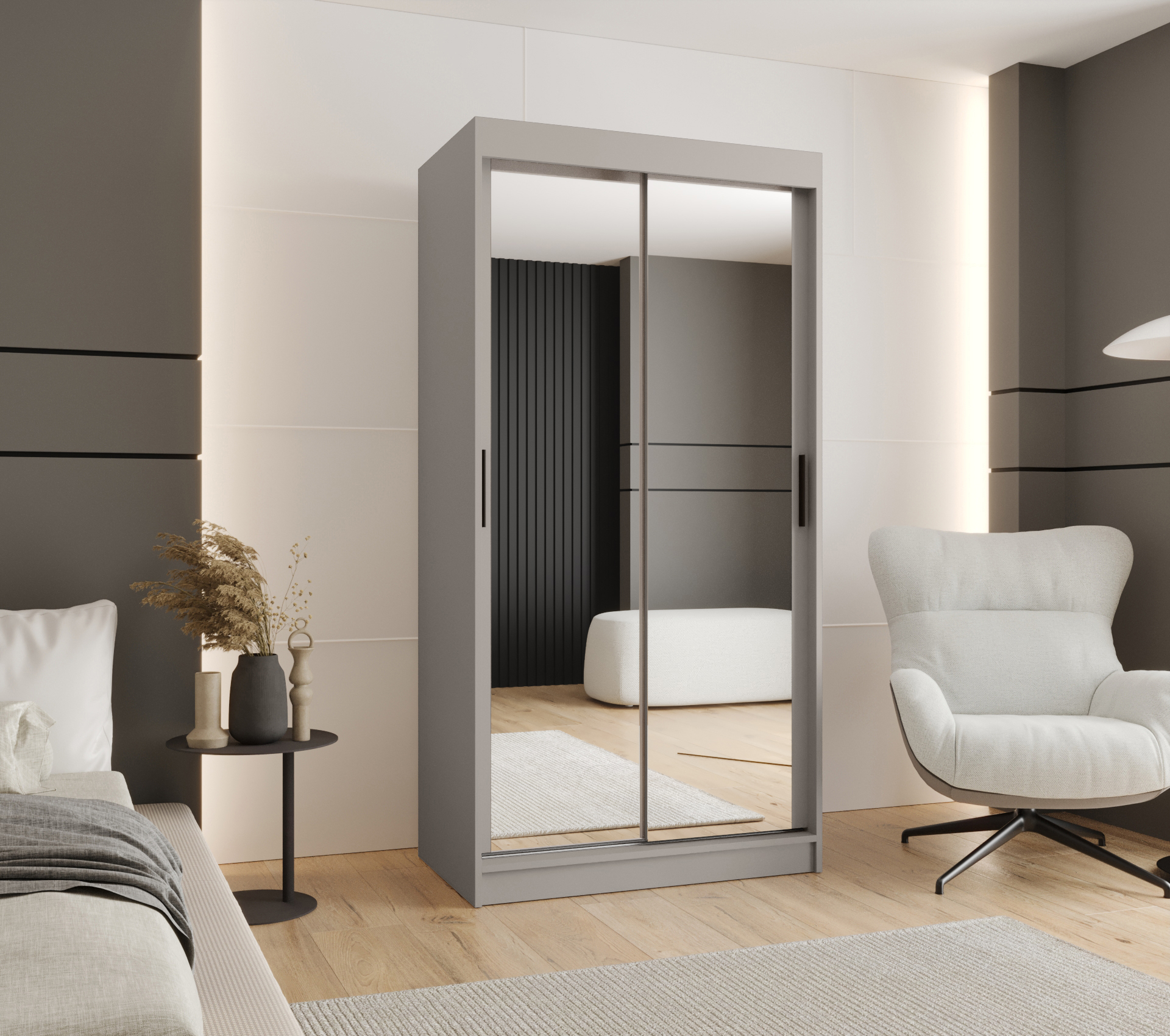 Šatní skříň Abi Rubino T3 Rozměry: 250 cm, Barva korpusu + barva dveří: Kašmír