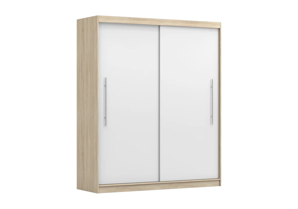 Šatní skříň Rico II 204 cm – Dub sonoma/Bílé