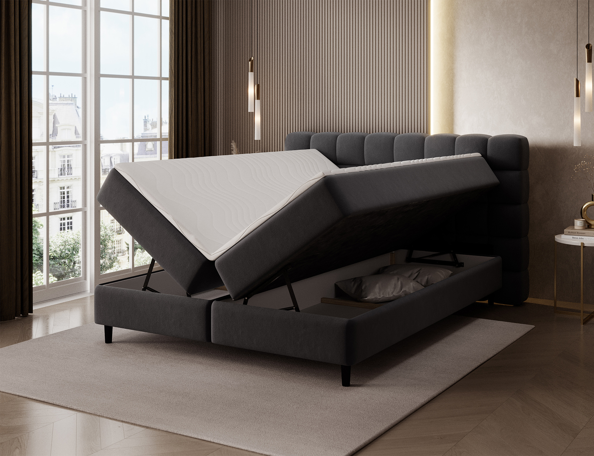 Boxspring Camma Rozměr: 180 x 200 cm, látka: Calmora 5 (obrázek 9)
