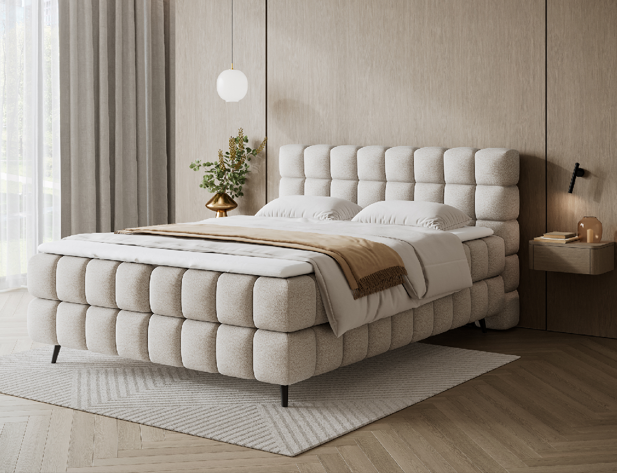 Boxspring Sabeno Rozměry: 140 x 200 cm, látka: Royal 18