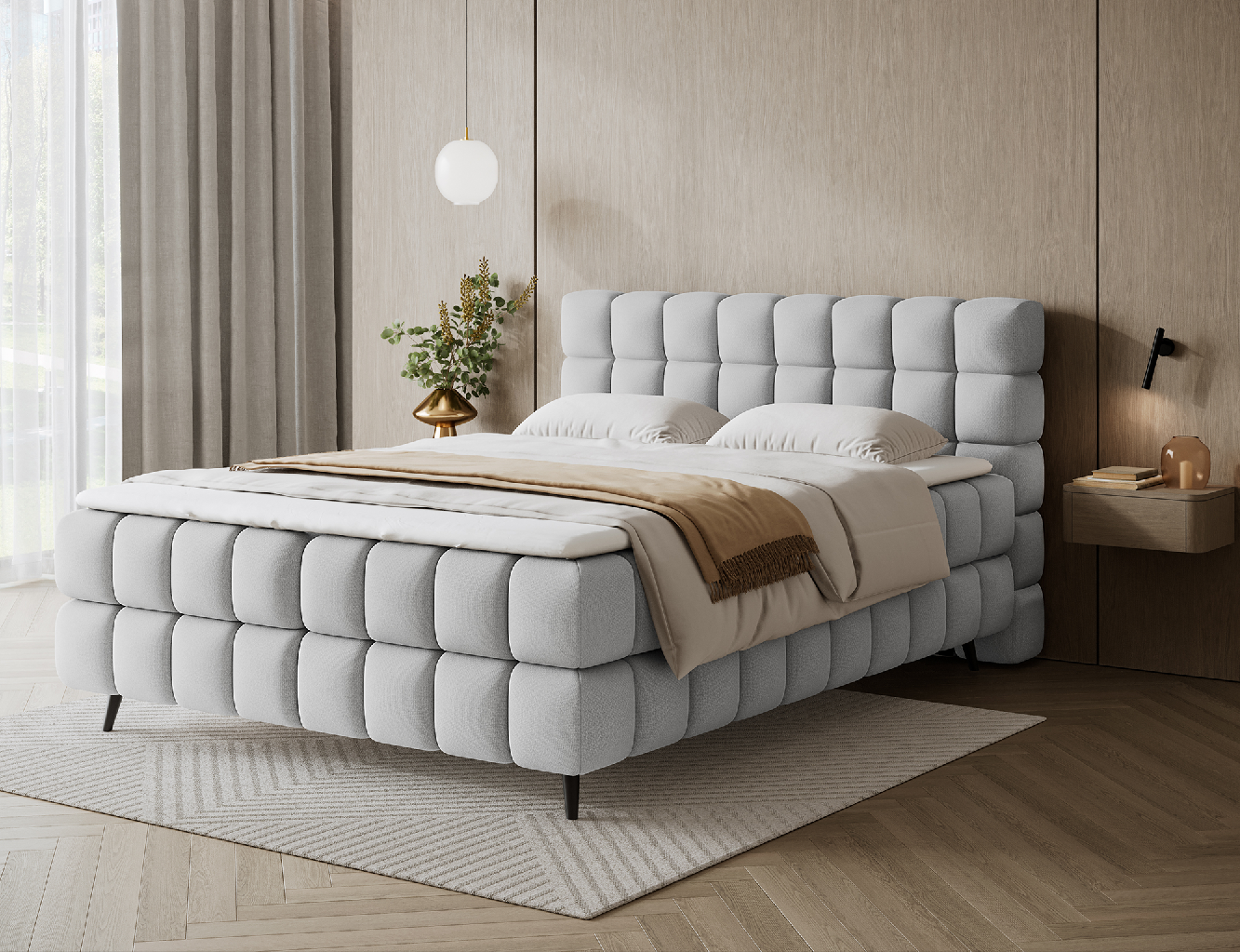 Boxspring Sabeno Rozměry: 180 x 200 cm, látka: Tonall 03