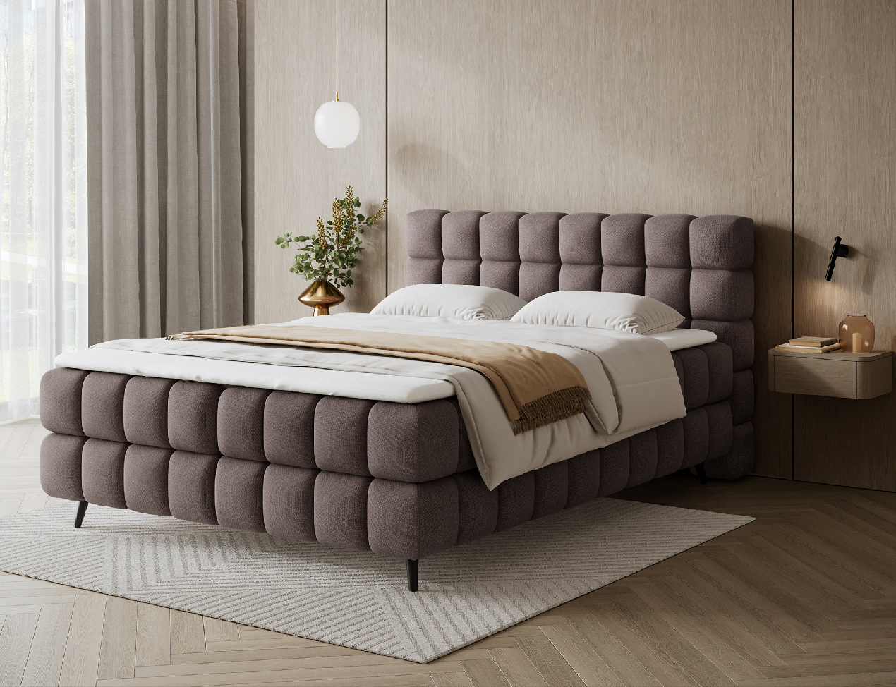 Boxspring Sabeno Rozměry: 140 x 200 cm, látka: Tonall 22