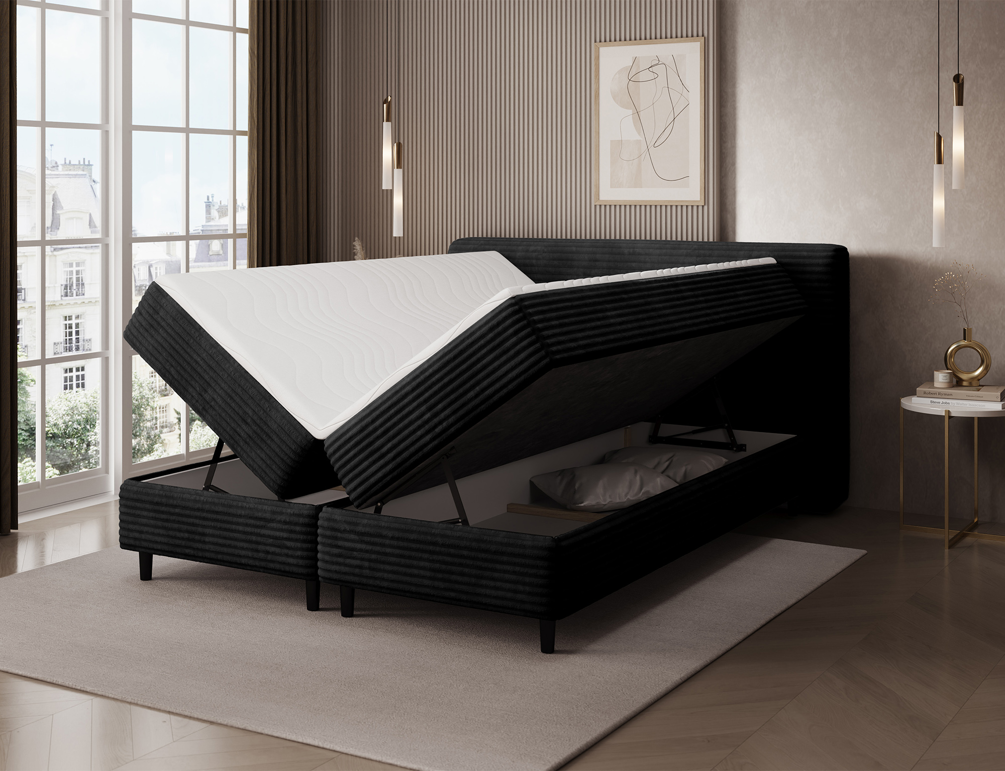 Boxspring Cortiko Rozměry: 140 x 200 cm, látka: Modullo 1 (obrázek 9)