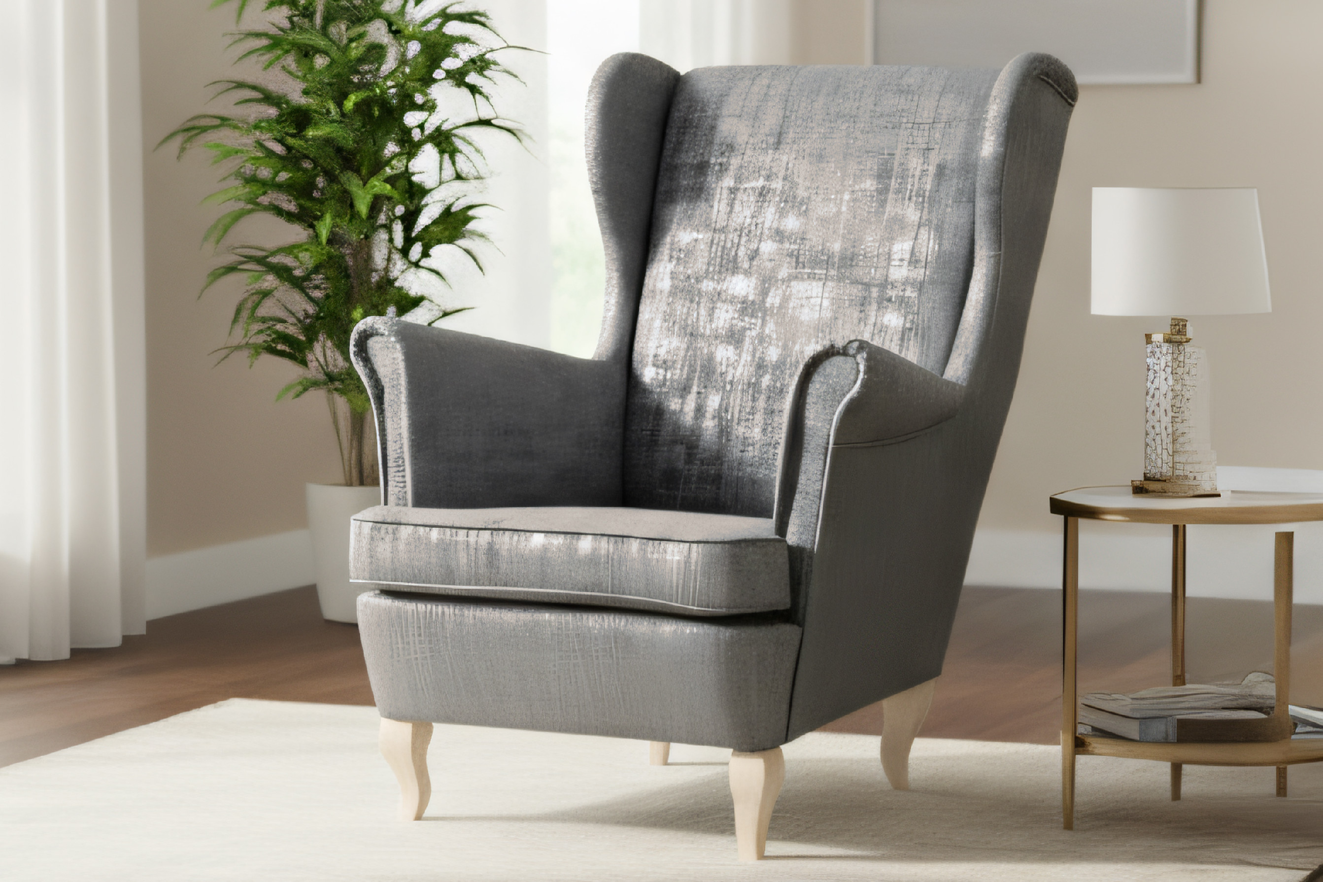 Křeslo Bresso - látka Mafera látka: Mafera 35 - šedá