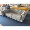 Pohovka Chesterfield - šedá látka