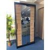 Šatní skříň Abi Tokyo 1 - šířka 100 cm - Černá/ Dub artisan