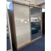 Šatní skříň Multi II - šířka 203 cm - Dub sonoma/bílá