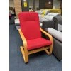 Křeslo Sára - červená látka 1A 233