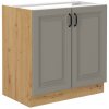 Spodní skříňka pod dřez Stilo 80 ZL 2F BB CLAYGREY a artisan