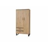 Šatní skříň Newada NW2 s klasickými dveřmi se šuplíky - šířka 100 cm dub artisan