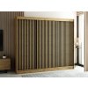 šatní skříň lamelo 1 s posuvnými dveřmi - šířka 250 cm dub artisan + černá