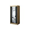 šatní skříň leto t1 s posuvnými dveřmi - šířka 100 cm dub artisan + černá