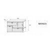 KOMODA MERIDA Wymiary meblohand