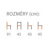 židle Hubert 4 - rozměry