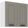 Horní skříňka Luna 80 G-72 2F Clay grey a bílá