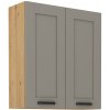 Horní skříňka Luna 80 G-90 2F Clay grey a dub artisan