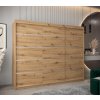 šatní skříň v1 s posuvnými dveřmi - šířka 250 cm dub artisan