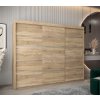 šatní skříň v1 s posuvnými dveřmi - šířka 250 cm dub sonoma