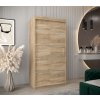 šatní skříň v1 s posuvnými dveřmi - šířka 100 cm dub sonoma
