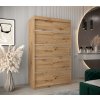 šatní skříň v1 s posuvnými dveřmi - šířka 120 cm dub artisan