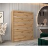 šatní skříň v1 s posuvnými dveřmi - šířka 150 cm dub artisan