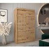 šatní skříň y0 s posuvnými dveřmi - šířka 120 cm dub artisan