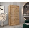 šatní skříň y0 s posuvnými dveřmi - šířka 100 cm dub artisan