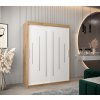 šatní skříň y0 s posuvnými dveřmi - šířka 150 cm dub artisan + bílá