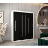šatní skříň y0 s posuvnými dveřmi - šířka 150 cm černá + bílá