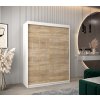 šatní skříň y0 s posuvnými dveřmi - šířka 150 cm dub sonoma + bílá