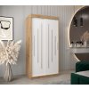 šatní skříň y0 s posuvnými dveřmi - šířka 100 cm dub artisan + bílá